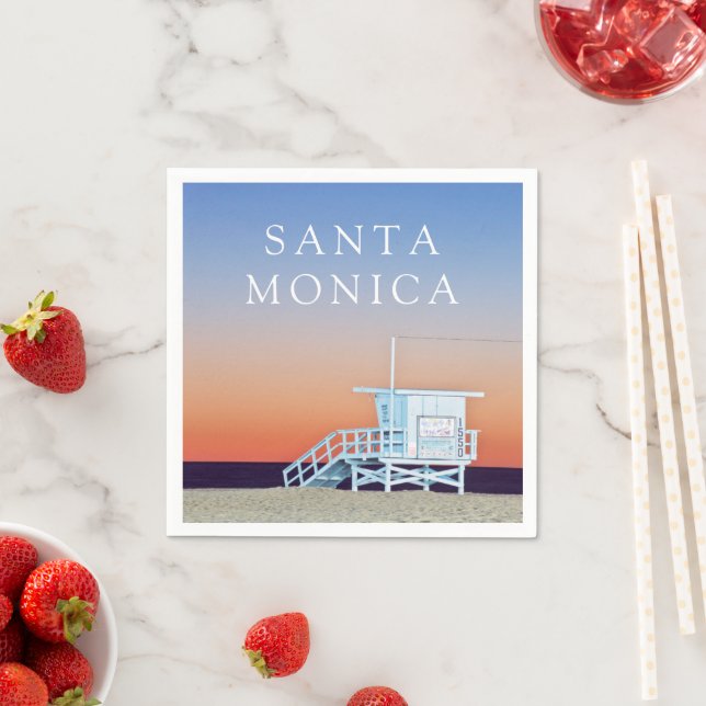Santa Monica Beach | Los Angeles, California Napkins (Insitu)