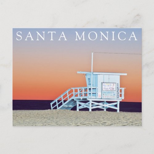 Santa Monica Beach  Los Angeles California Postcard