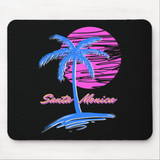 Santa Monica Beach Outrun 80s Aesthetic Vaporwave Mouse Pad