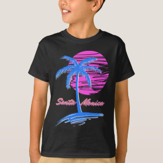 Santa Monica Beach Outrun 80s Aesthetic Vaporwave T-Shirt