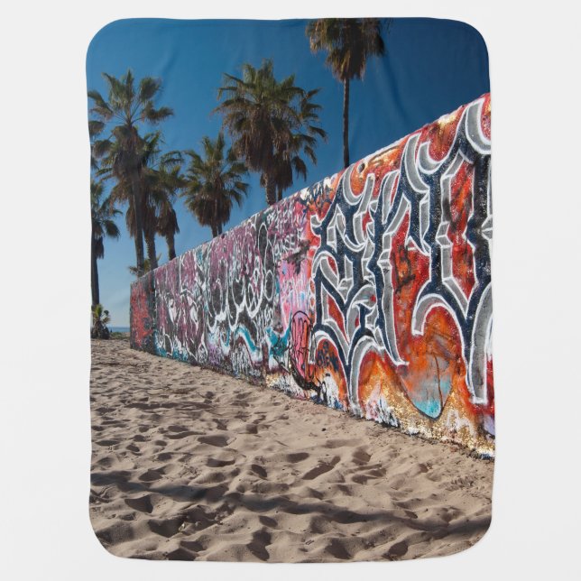 santa monica beach swaddle blanket (Front)