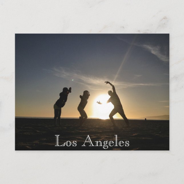 Santa Monica Beach with Toru Shimoyama Postcard (Front)