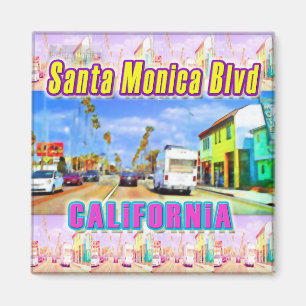 "Santa Monica Blvd 1" Magnet