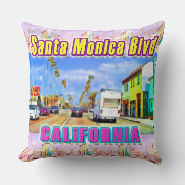 "Santa Monica Blvd 1" Pillow (Front)