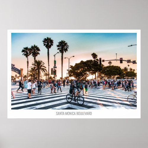 Santa Monica Boulevard Los Angeles USA Poster