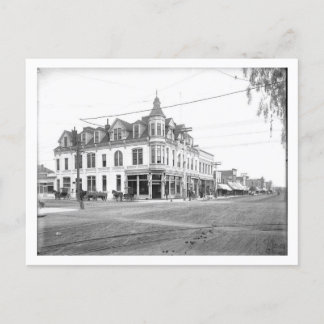 Santa Monica CA, Bank Building, Vintage Style Postcard