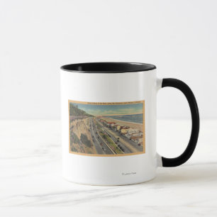 Santa Monica, CA - Beach Scene Along Palisades Mug