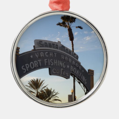 Santa Monica CA Metal Ornament