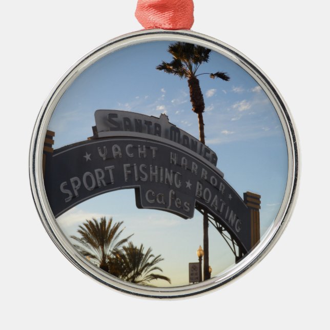 Santa Monica, CA Metal Ornament (Front)