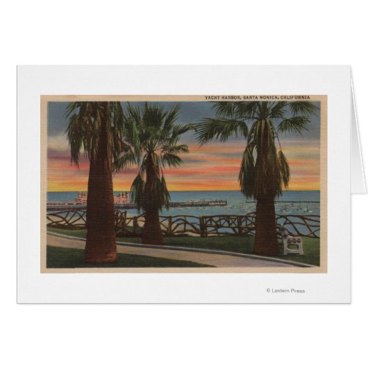 Santa Monica, CA - Yacht Harbor and Sunset View (Front Horizontal)