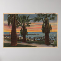 Santa Monica, CA - Yacht Harbor and Sunset View