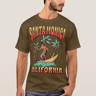 Santa Monica California Beach Surf Summer Vacation T-Shirt