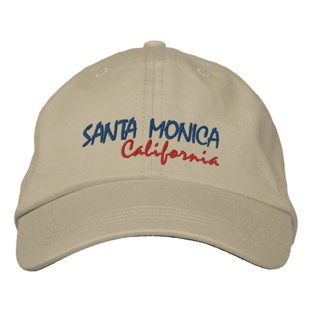 SANTA MONICA, California Embroidered Baseball Hat (Front)