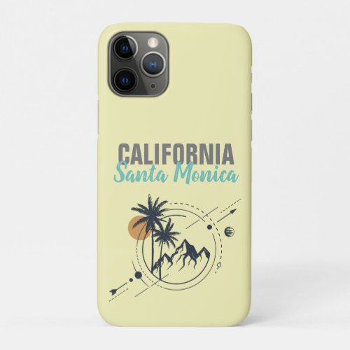 Santa Monica California Geometric Palms  iPhone 11 Pro Case
