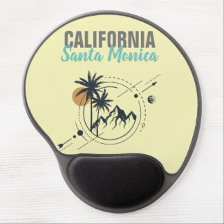 Santa Monica California Geometric Palms Gel Mouse Pad