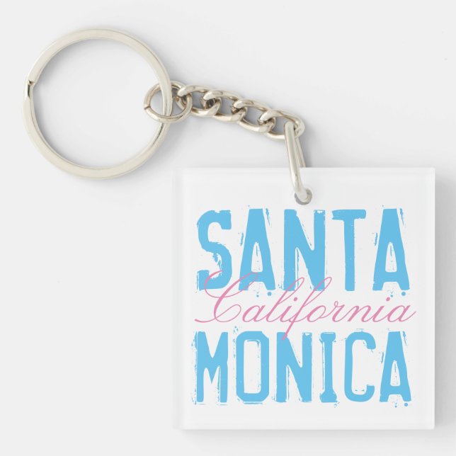 Santa Monica California Keychain (Front)