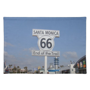 Santa Monica, California - RT 66 Cloth Placemat