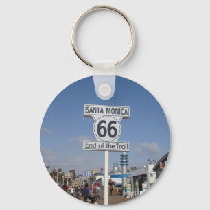 Santa Monica, California - RT 66 Keychain