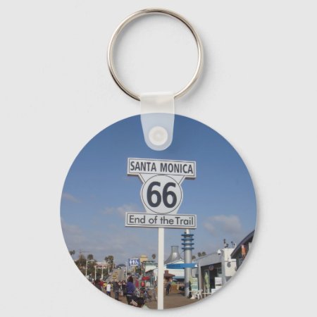 Santa Monica, California - Rt 66 Keychain