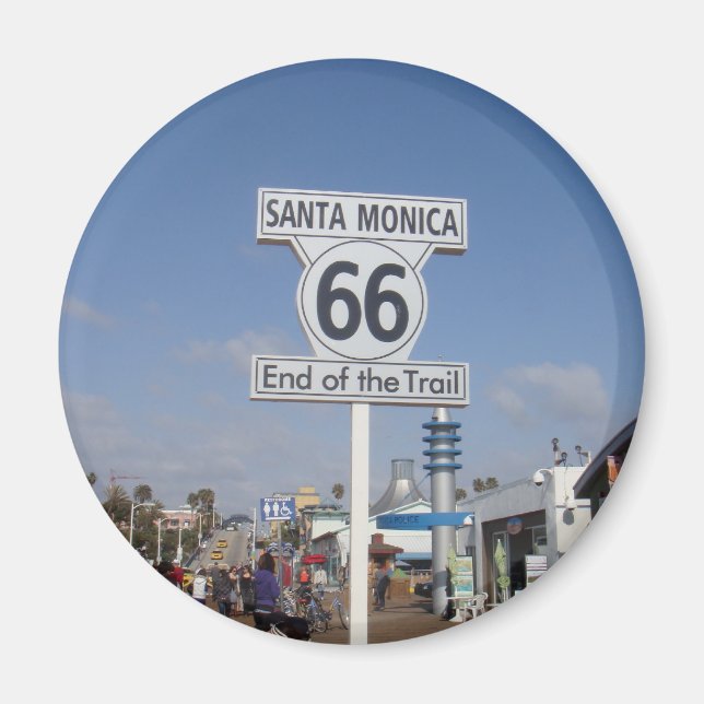 Santa Monica, California - RT 66 Magnet (Front)