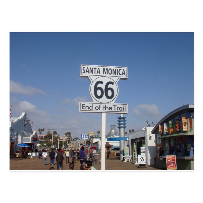 Santa Monica, California   RT 66 Postcard