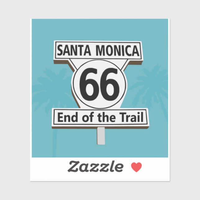 Santa Monica California Sticker (Sheet)