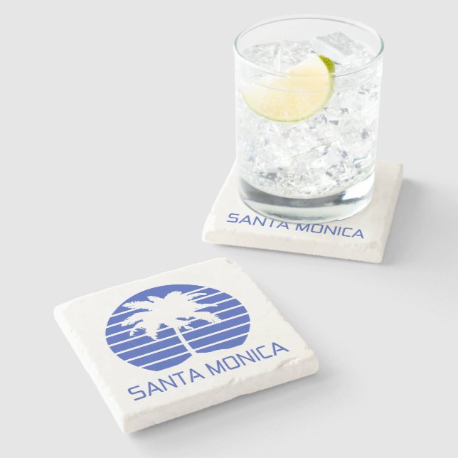 Santa Monica California  Stone Coaster (Side)