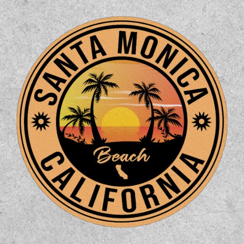 Santa Monica California Sunset Vacation Souvenirs Patch