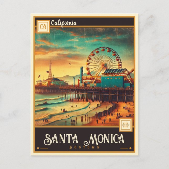 Santa Monica, California | Vintage Postcard (Front)