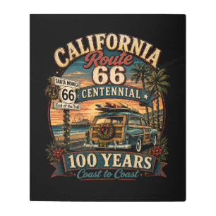 Santa Monica Christmas Centennial Metal Print