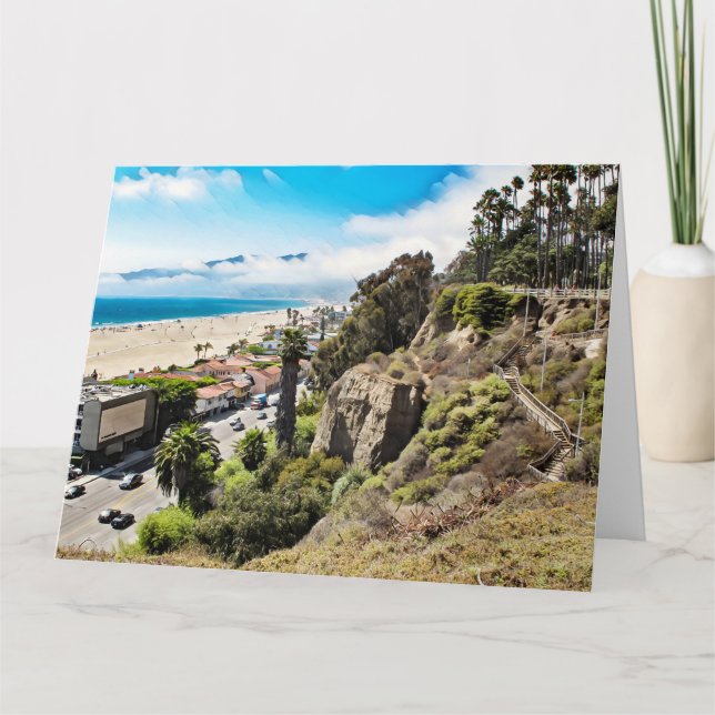 SANTA MONICA CLIFFS Jumbo Greeting Card (Front)