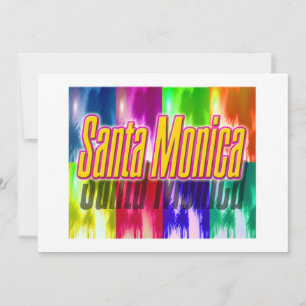 "Santa Monica" Colorful Palms Invitation Card