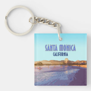 Santa Monica Los Angeles California Vintage Keychain