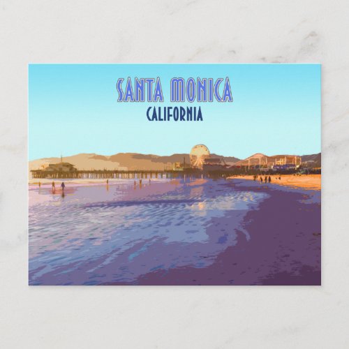 Santa Monica Los Angeles California Vintage Postcard