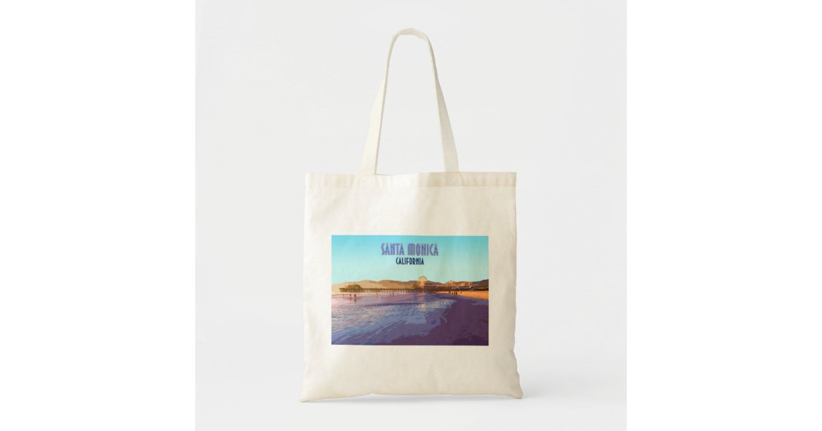 Santa Monica Los Angeles California Vintage Tote Bag Zazzle Com