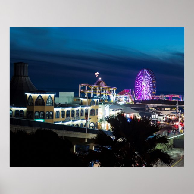Santa Monica Night Poster (Front)
