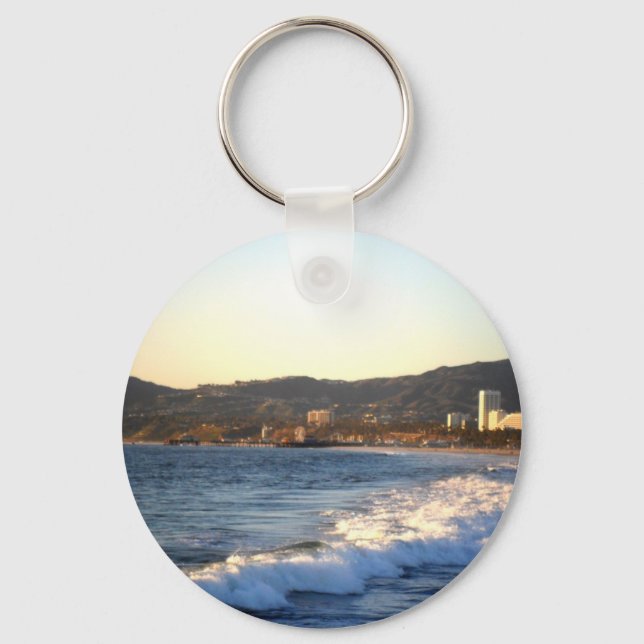 Santa Monica Pier as seen from Venice Beach Keychain (Front)