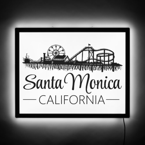 Santa Monica Pier California CA Los Angeles LED Sign