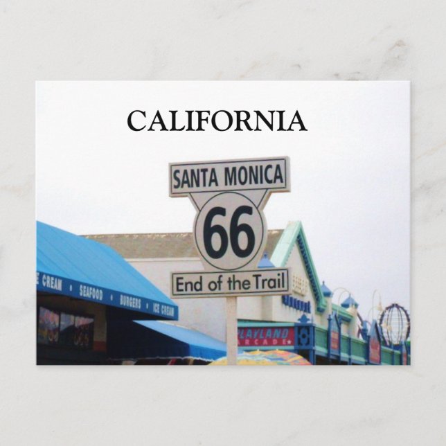 SANTA MONICA PIER, CALIFORNIA postcard (Front)