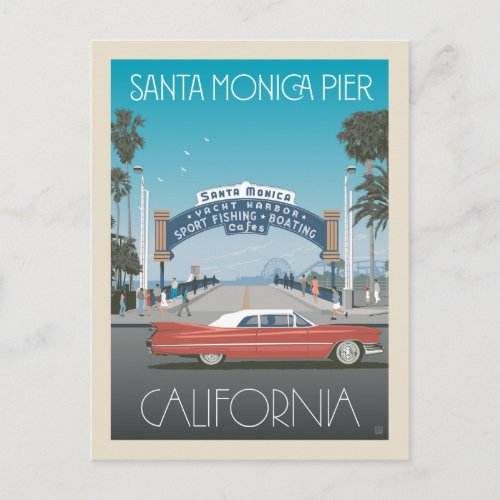 Santa Monica Pier  California Postcard