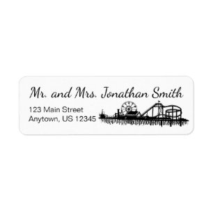 Santa Monica Pier California Travel Personalized Label