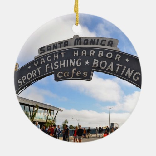 Santa Monica Pier Ceramic Ornament