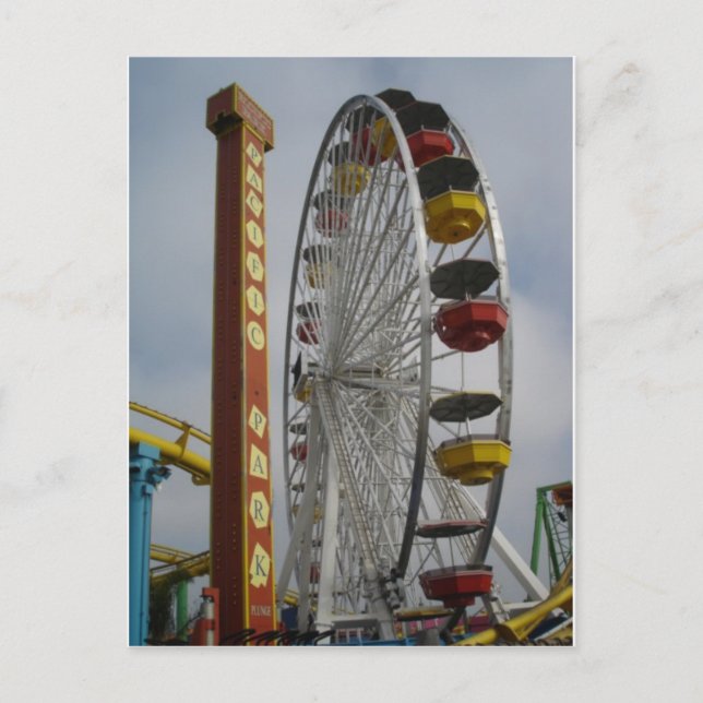 Santa Monica Pier ferris wheel 2009 Postcard (Front)