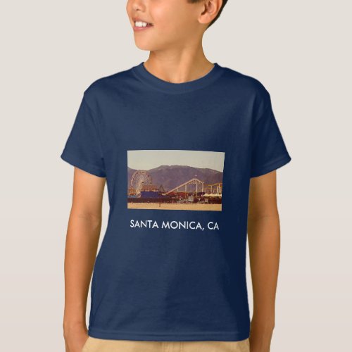 Santa Monica Pier _ Kids Dark Shirt