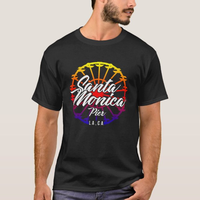 Santa Monica Pier LA CA T-Shirt (Front)