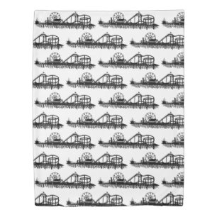 Santa Monica Pier Los Angeles California Beach Duvet Cover