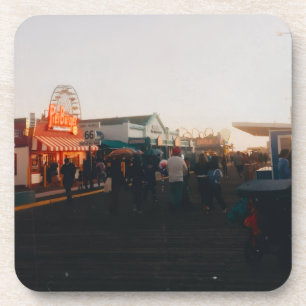Santa Monica Pier, Los Angeles, California Beverage Coaster