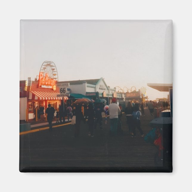 Santa Monica Pier, Los Angeles, California Magnet (Front)