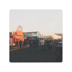Santa Monica Pier, Los Angeles, California Metal Print