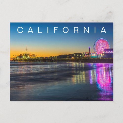 Santa Monica Pier  Los Angeles California Postcard